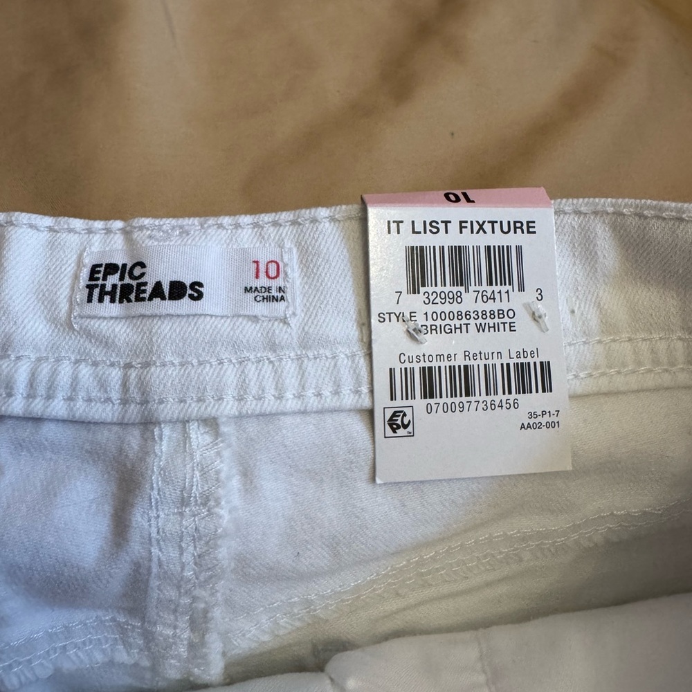 Epic Threads Boys White Jeans Size 10 New With Tags - Picture 3 of 5
